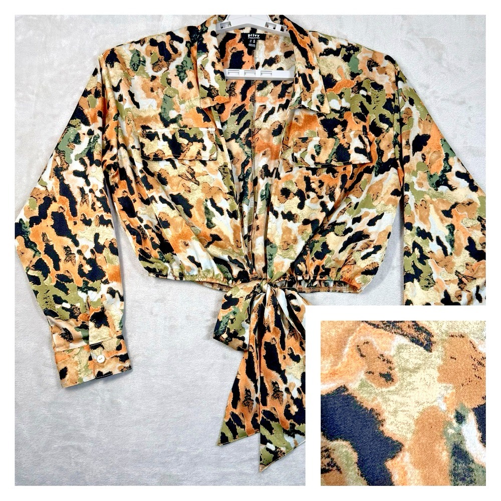 Privy Blouse Jacket X Large Animal Print Lagenlook Artsy Bougie Y2K Mob Wife